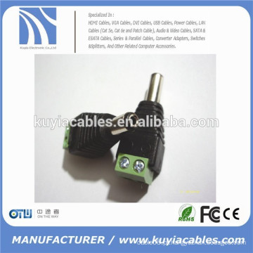 5.5x2.1mm CCTV DC plug de alimentação macho removível terminal conector adaptador para câmera CCTV